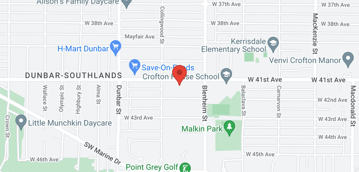 map of 3410 W 41ST AVENUE